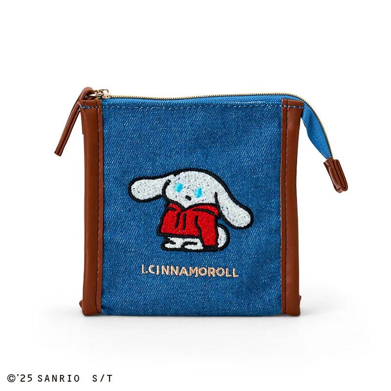 Sanrio I.CINNAMOROLL Sagara Embroidery Square Pouch ( Light Blue ) Japan NEW