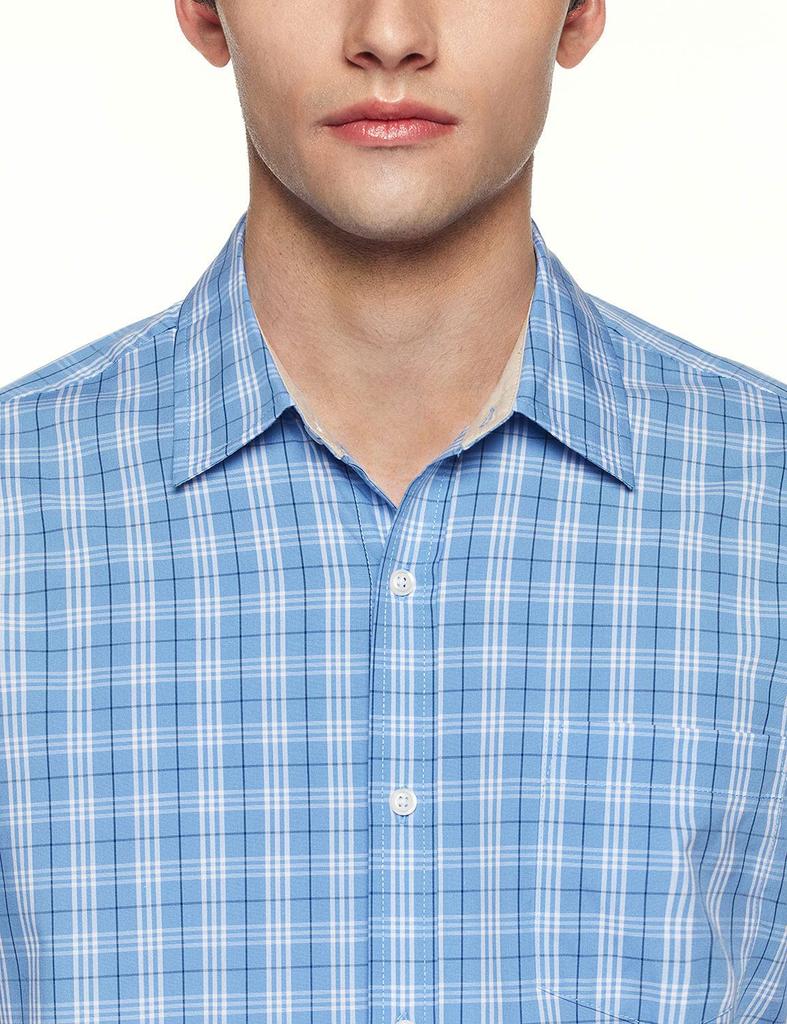 CQR Pánská ležérní košile s krátkým rukávem Regular Fit s náprsní kapsou, lehká a bavlněná kostkovaná, ideální pro nebo dostupná v nadměrných velikostech, odolná, 100%