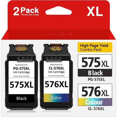 575 576 Xl Compatible Ink Cartridge For Canon Pg-575Xl Cl-576Xl | Multipack Black And Color | High Yield Xl | For Can[J92]
