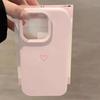 Pink Minimalist Heart-shaped Phone Case For 17 Pro Max 17 Air 16 Plus 17 16 15 14 13 12 11 Cartoon-style Aesthetic Cover