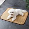 Summer Cool Mat for Pets Scratch-Resistant Wear-Resistant Large Breathable Natural Rattan Cooling Mat Anti-Slip Pet Bed