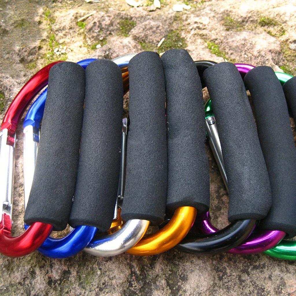 1Pcs Aluminum Alloy D-Ring Carabiner Hammock Hook Hook Organizer Shopping Bag Clip Hook for Outdoor Hiking Travel Backpack