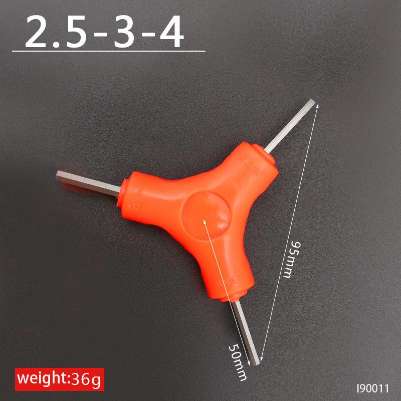 Three-way Triangle Wrench Bicycle Hexagon Wrench, Bicycle Torque Wrench, Hexagon Wrench Repair Tools