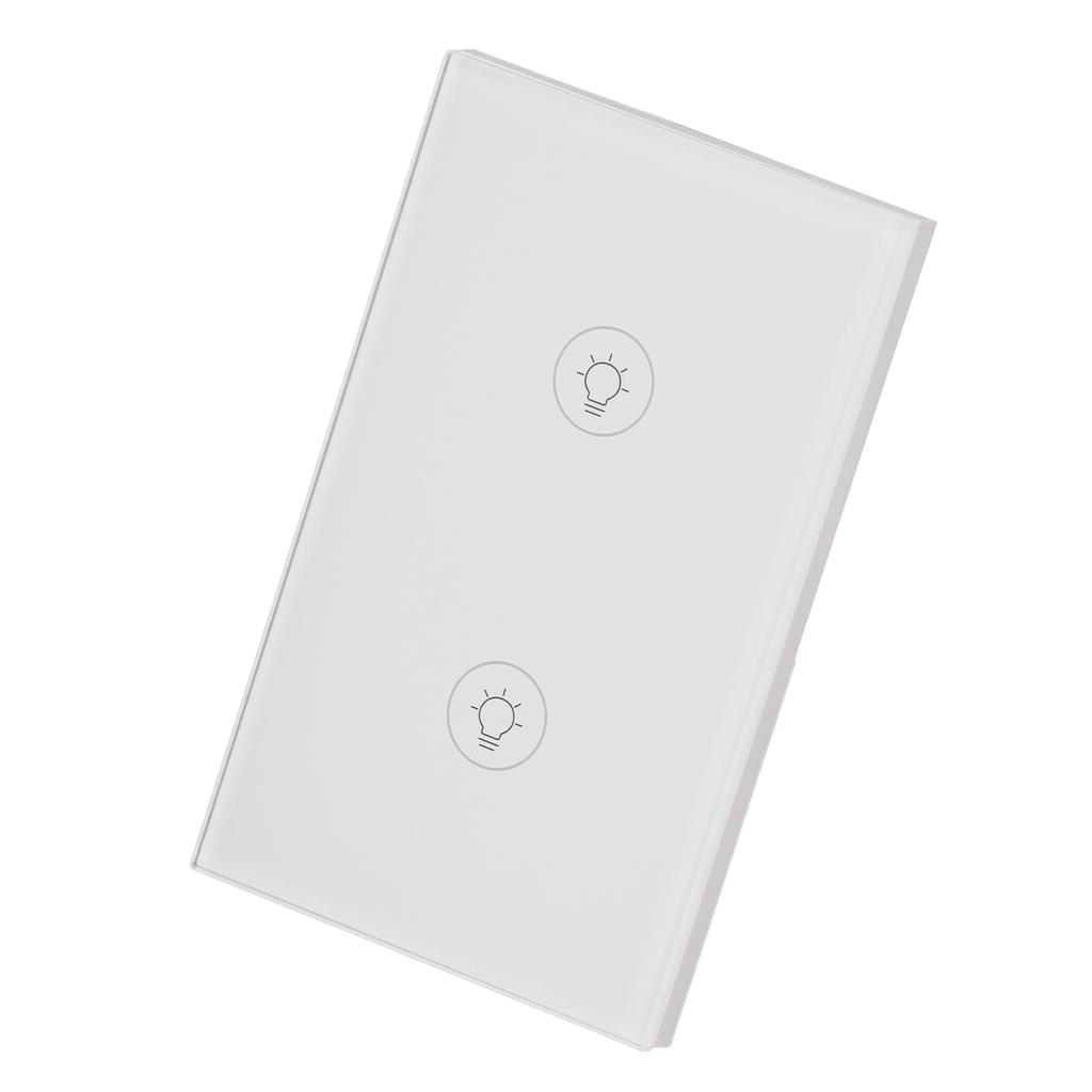 Smart Touch Wall Switch APP Control 2 Way Tempered Glass Panel Light Switch for Home Office