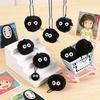 New Anime  Pet Toy Coal Ball Figurines Keychains Accessories Cute Plush Black Coal Ball Cartoon Bag Pendants Gift