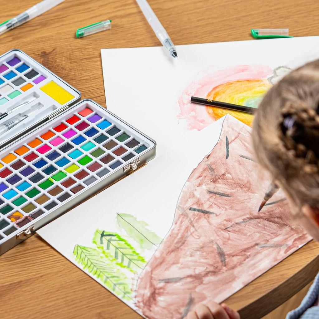 Watercolor Watercolor Paints Set of 128 Colors Paints In Cubes