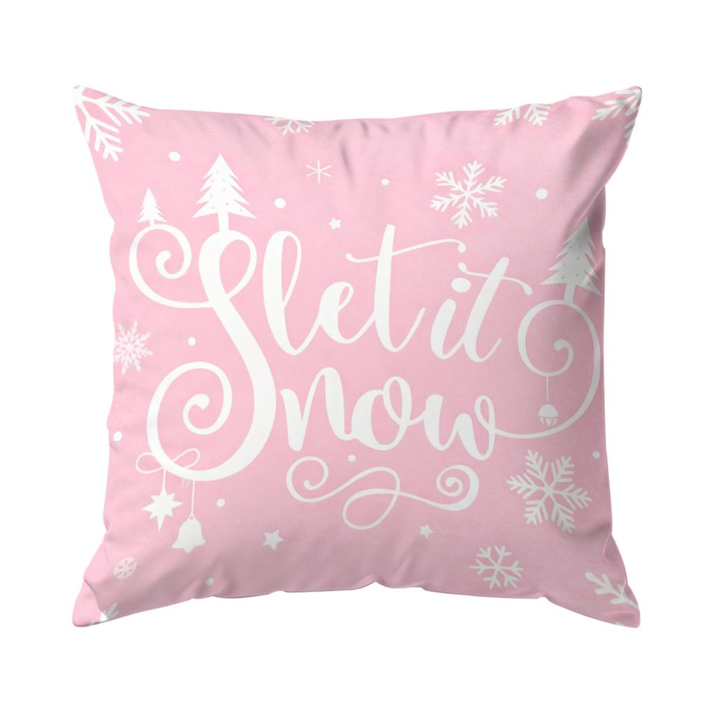 Christmas Snowflakes Pillowcase Printed Polyester 40/45/50cm Throw Pillowcover Decorative Sofa Cushion Pillowslip Home Decor