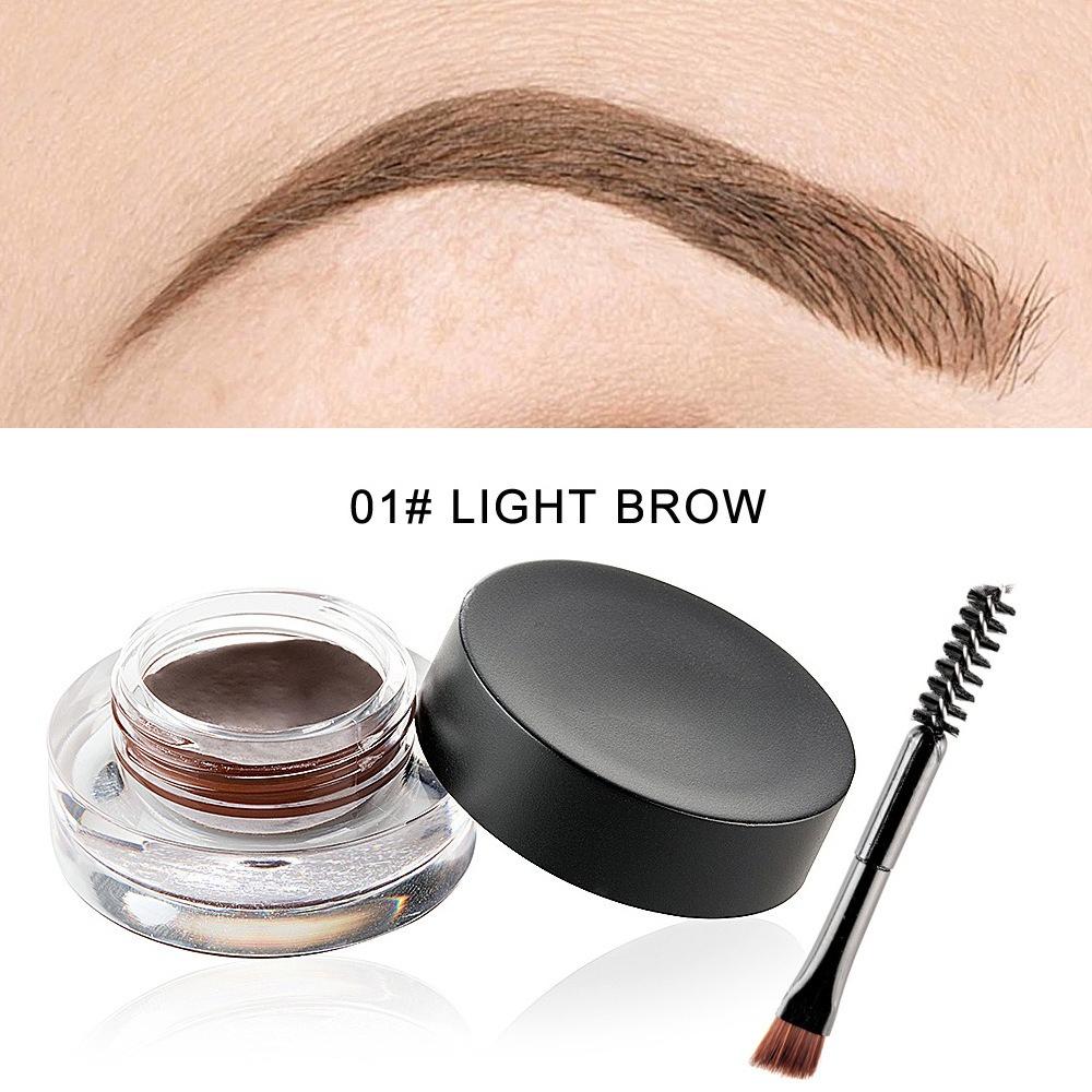 Eyebrow Cream, Waterproof Eyebrow Gel Long Lasting Brow Pomade with Brush, Natural Versatile Tinted Brow Gel Creates Natural Looking Brows
