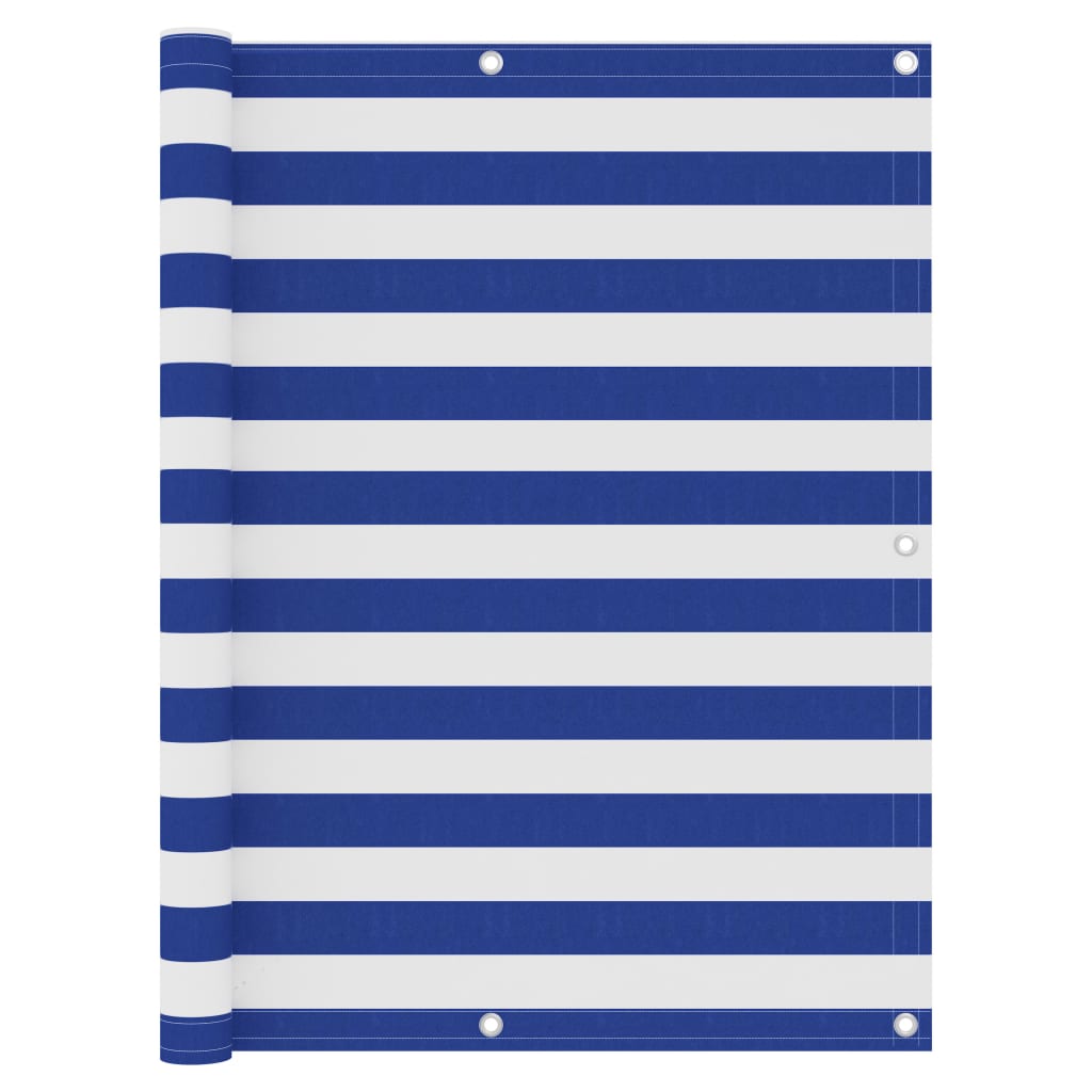 Vidaxl Balcony Screen, White-Blue, 120X400 Cm, Oxford Fabric