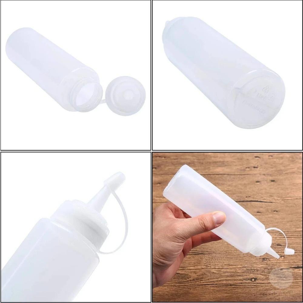1/3/6pcs Squeeze Sauce Bottles Condiment Squeeze Bottle with Cap for Ketchup Salad dressing Mustard Olive Oil set Kitchen Tools