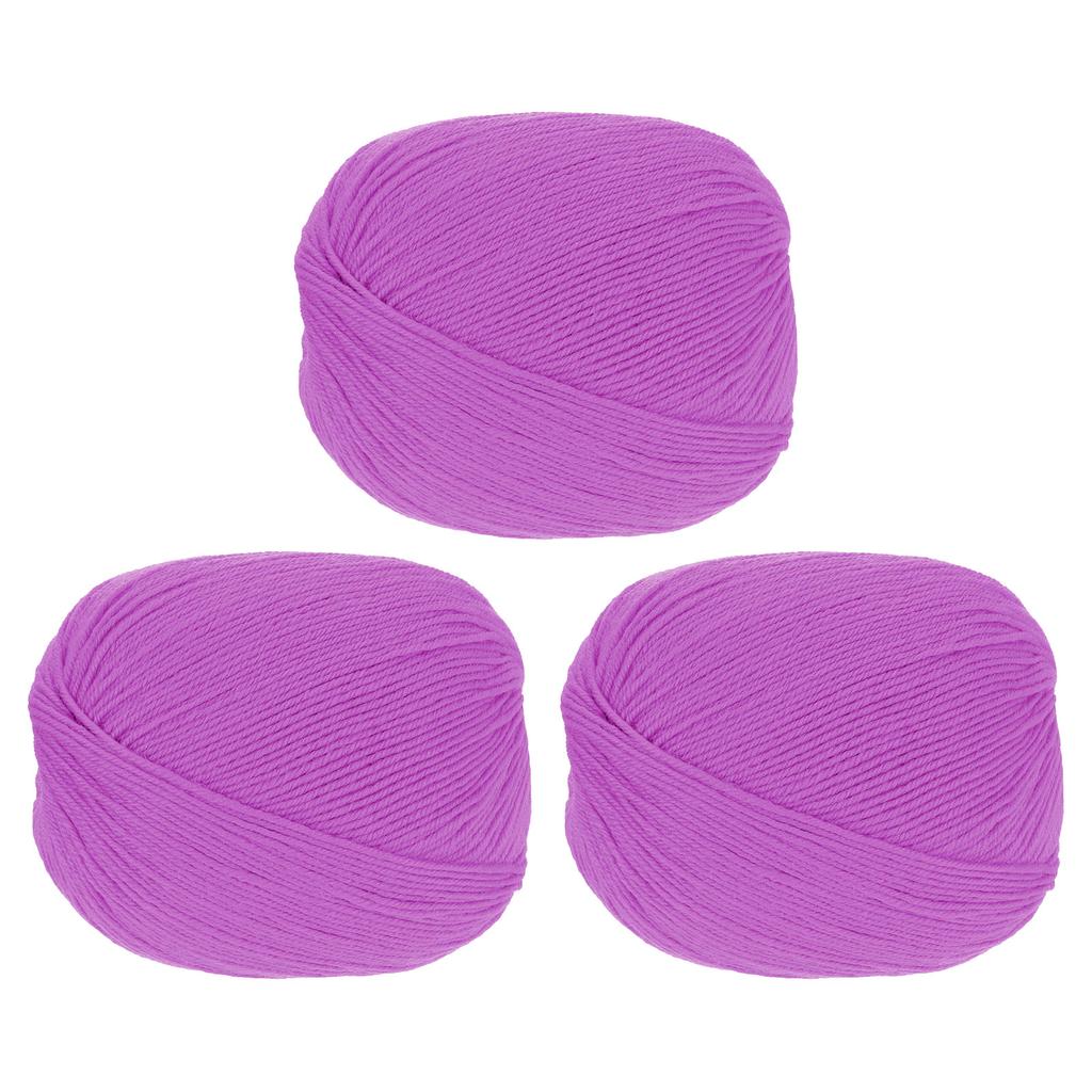 100% Wollgarn 4-fädiges Wollvlies Luxuriöses und weiches Garn Handgefärbtes Garn zum Handstricken Häkeln, 3,52 OZ, 306 Yard 3 Knäuel