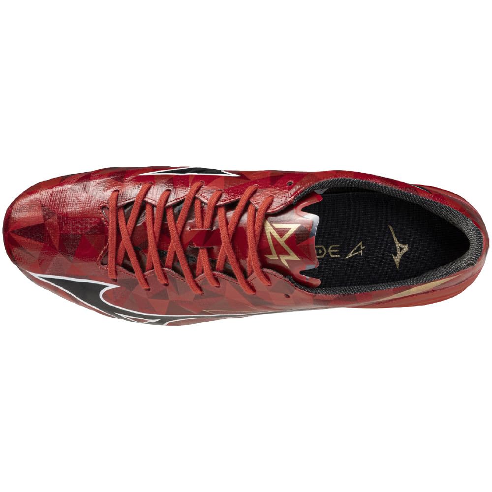 Mizuno Alpha 2 ELITE Soccer for Club Ruby Red x Size 2E Cleats, Wide, Lightweight, Activities, Football, Rugby, White, 25.5 cm,