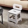 [Portable Stool] Durable Portable Foldable Plastic Stool with Backrest | Ideal for Home, Fishing, and Easy to Assemble