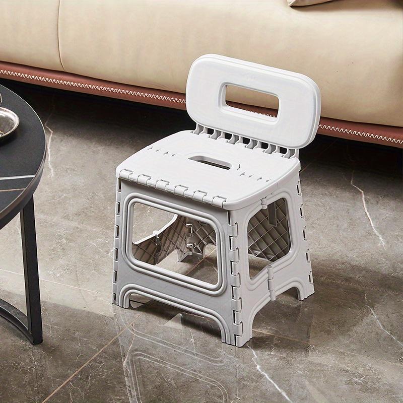 [Portable Stool] Durable Portable Foldable Plastic Stool with Backrest | Ideal for Home, Fishing, and Easy to Assemble