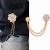Adjustable Chain Metal Buttons Clip Seam Free Cuff Fixing Magnet Pin Clothing Magnetic Clasp  Pants