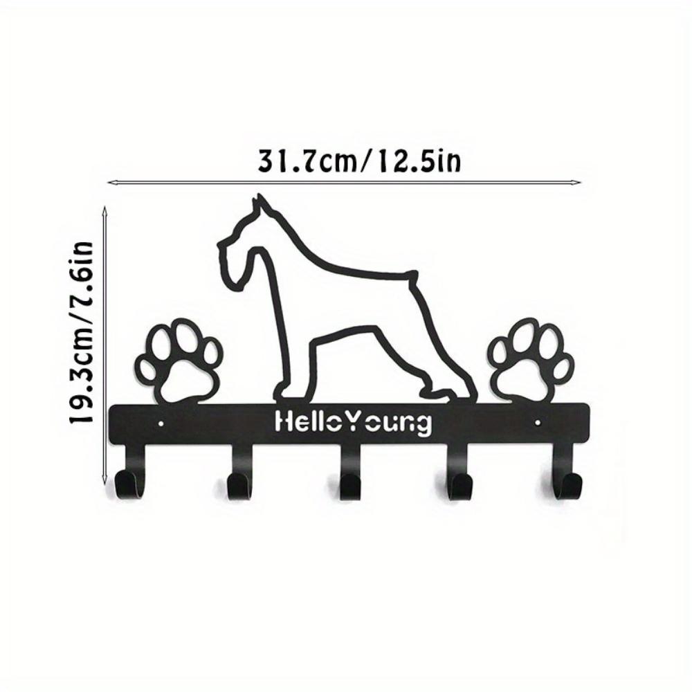 1 шт. Милая металлическая вешалка в форме щенка с поводком для ключей — фото 3