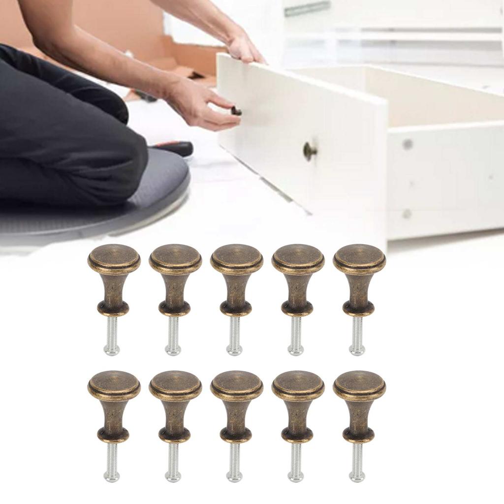 10 Sets Einzelloch-Griffe 20x25MM Ersatz Einzelloch Schubladen-Schrank Runde Griff-Dekoration