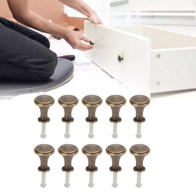 10 Sets Einzelloch-Griffe 20x25MM Ersatz Einzelloch Schubladen-Schrank Runde Griff-Dekoration