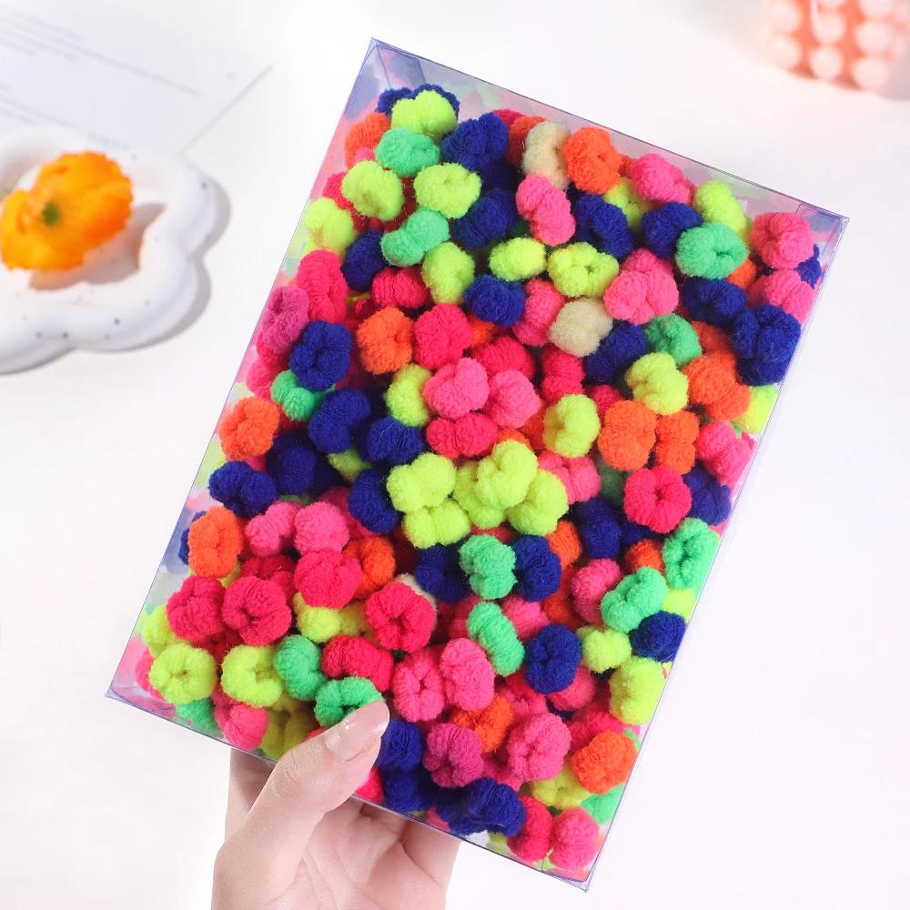 50/100PCS Kids Colorful Hair Rubber Band Elastic Hairband Wave Scrunchie for Baby Girls Hair Accessories Cute Head Rope