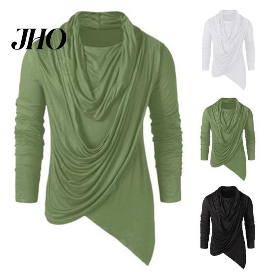 Rollkragen Herren Basic Oberteile Einfarbige Langarm Pullover Locker Weich Frühling Atmungsaktiv Asymmetrisch Bequem Herbst Hemd Tägliche Kleidung