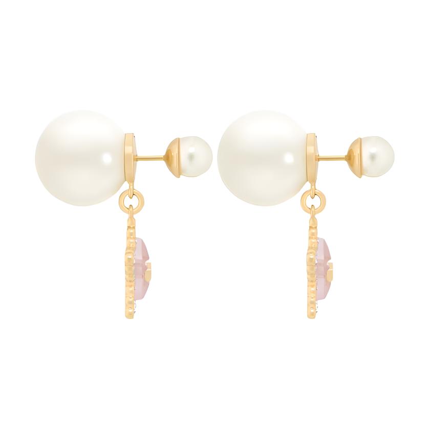 Dior CD Logo Glass Resin Earrings Unisex Earrings Gold White Silver E4388WOMCYD19K