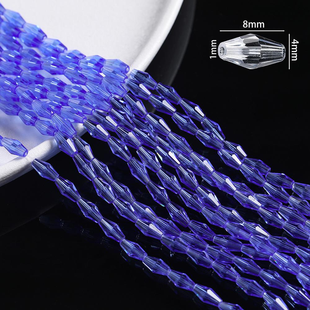 1 Strand About 50/67/72pcs Colored Faceted Bicone Glass Beads Spacer Beads for DIY Bracelets Necklaces Jewelry Making Supplies