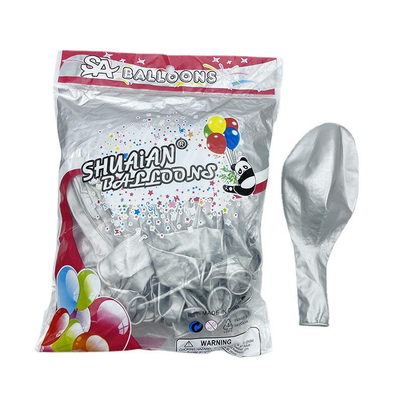 18 Inch Metal Latex Balloon Thickened Pearlescent Metal Ball Wedding Party Decoration Birthday Arrangement Balloon