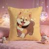 Playful Shiba Inu Cushion Cover Premium Comfort Reversible Pillow Cove Two in One Design for Any Room  Car Interior