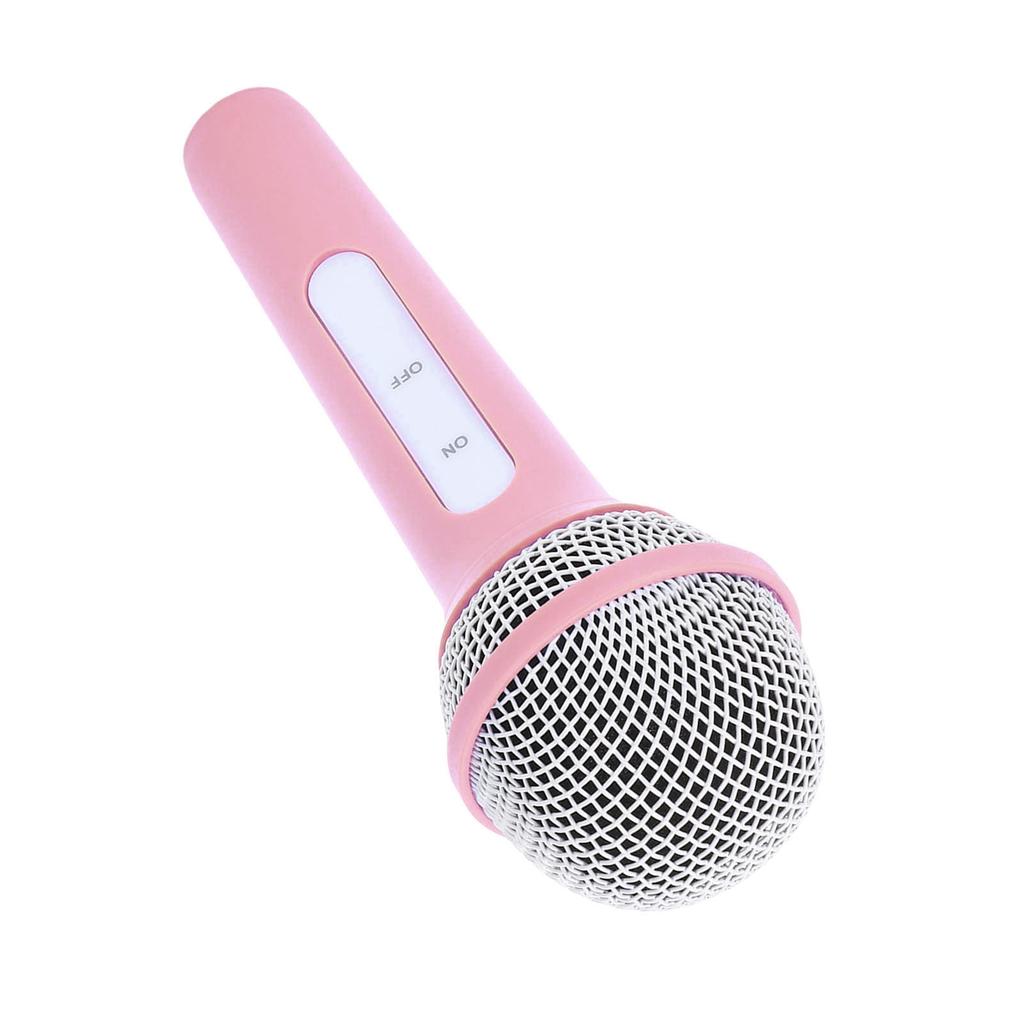 Simulated Microphone Lightweight Realistic Plastic Mic Prop for Stage Cosplay Speech Practice Roseate