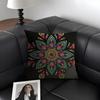 Mandala Style Decorative Cushion Cover Natural Linen Organic Fabric Double-Sided Printing Sofa Home Decor Gift Pillow Case