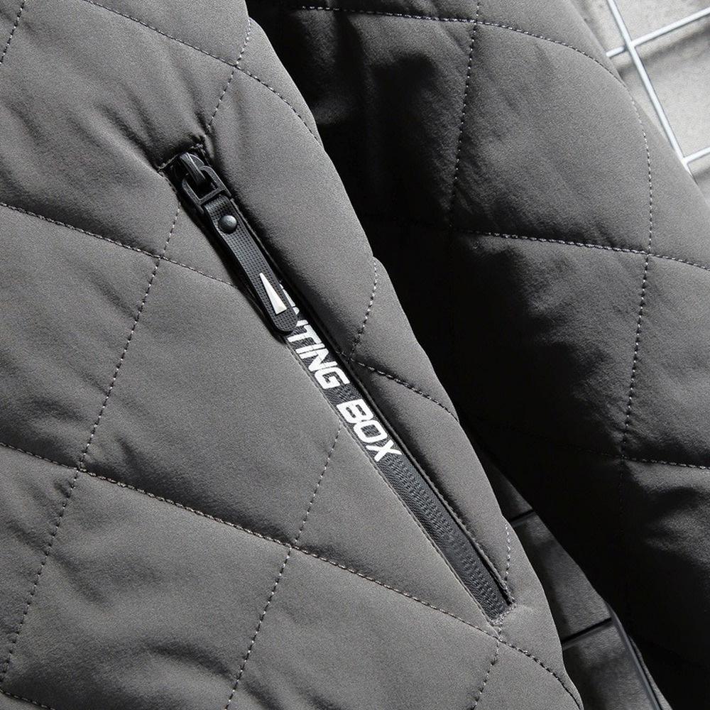 Autumn Winter Jacket Men Bomber Jacket with Hood Casual Thicken Cotton Padded Jacket Mens Streetwear Quilted Coats Men's Jacket