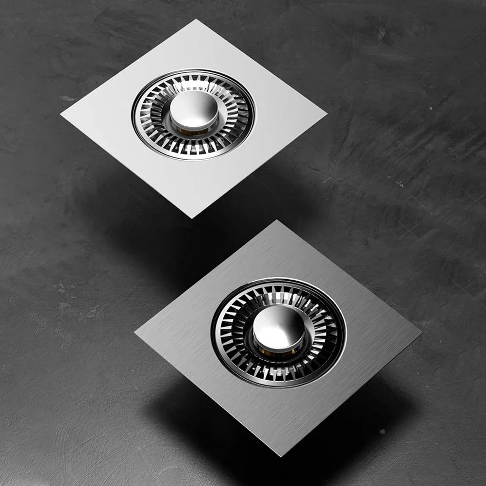 Shower Floor Drain Bathroom Toilet Kitchen Balcony Floor Drain Strainer Stainless Steel Drainage Plug Bathroom Accessories