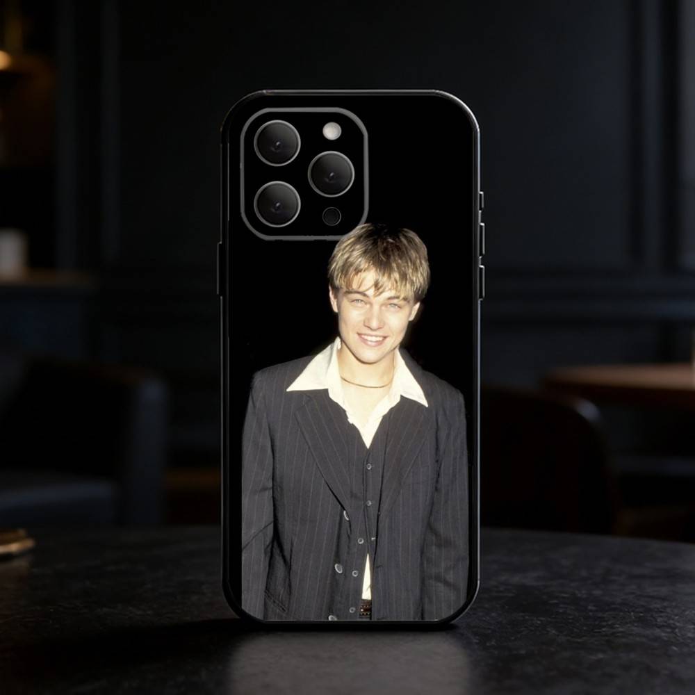L-Leonardo D-DiCaprio Phone Case For iPhone 17,16,15,14,13,12,11 Plus,Pro Max,SE4Soft Silicone Black Cover