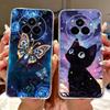 For Realme 14 Pro 14Pro+ Elegant Floral Cat Printed Phone Case For Realme 14 Pro Plus 14Pro 5G Soft Silicone TPU Cases