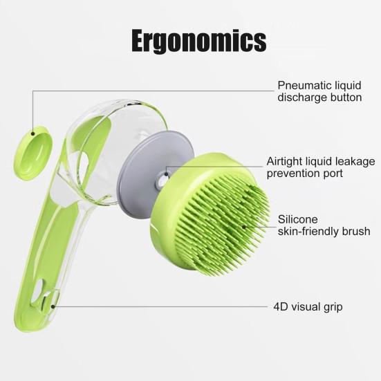 1/3 Τεμάχια Βούρτσα Μπάνιου Κατοικίδιου Ζώου με Εργονομική Αντιολισθητική Λαβή Εύκολο στον Καθαρισμό Βούρτσα Ντους Κουταβιού Βούρτσα Απομάκρυνσης Τριχών Κατοικίδιου Ζώου Εργαλείο Περιποίησης Σκύλου