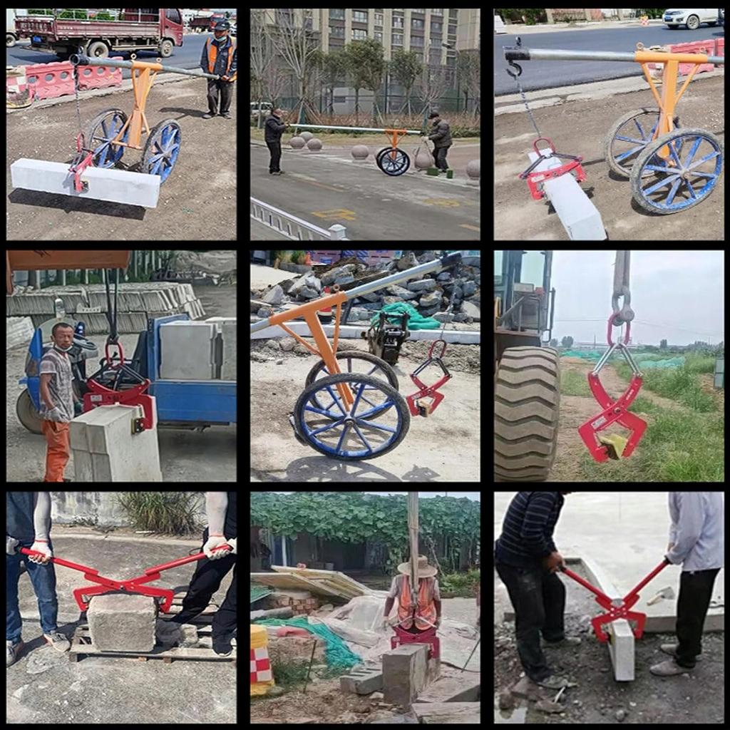 ProGrip 246 - Chwytak do krawężników z gumowymi szczękami | 246 kg | 6-18 cm | Do ręcznego i mechanicznego transportu |