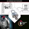 Cadenas Haute Sécurité - MASTER LOCK - M115EURTRILF - A Clé - Acier Laminé Recouvert - Extérieur - Anti-rouille - Anse M - Pack de