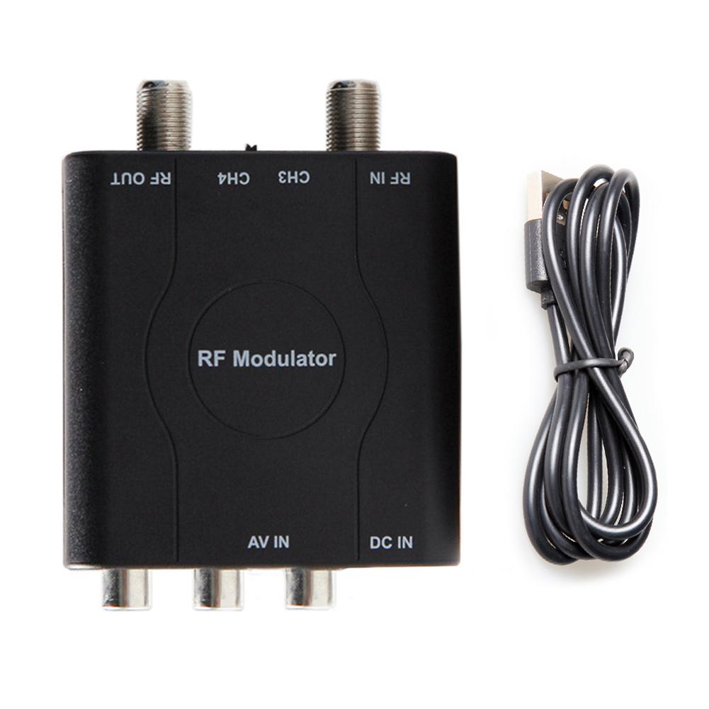 Audio And Video RF Output Instrument Part HD Video Output AV To RF Converter Adjustable Output Channel Compact Design