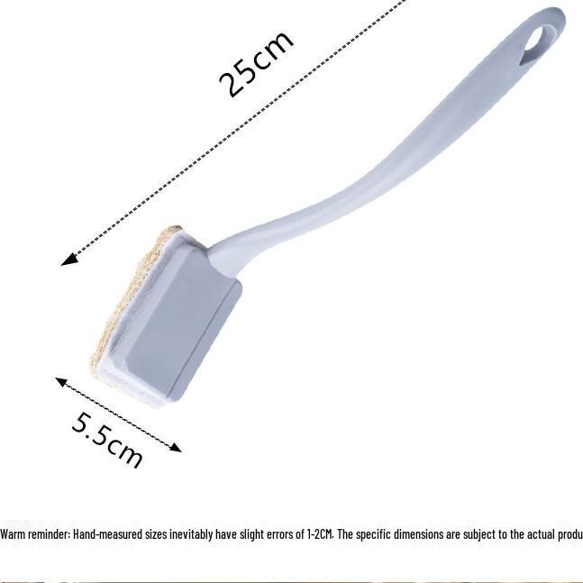 Non-Scratch Loofah Pot Brush with Long Handle - Keeps Hands Clean for Effective Kitchen Cleaning & Degreasing