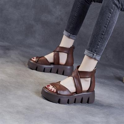 Sommer Neue High-Top Retro Hohl Römersandalen