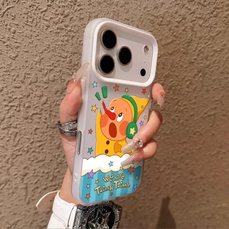 Cute Cartoon Full Screen Colorful Stars Plaid Star Villain Mobile Phone Case for IPhone17151413 Female Case