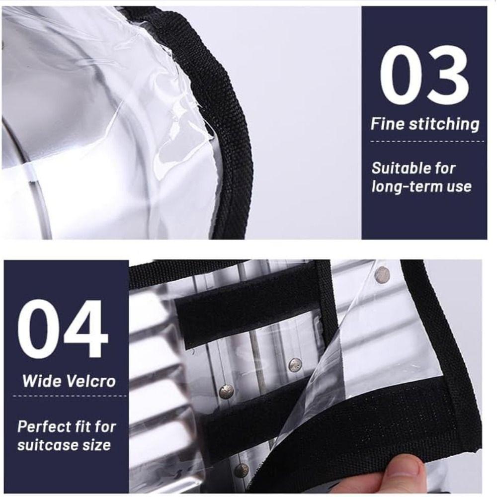 Durable Full Transparent Luggage Protector Cover Dustproof Waterproof Suitcase Cover Protector PVC Travel Accessories