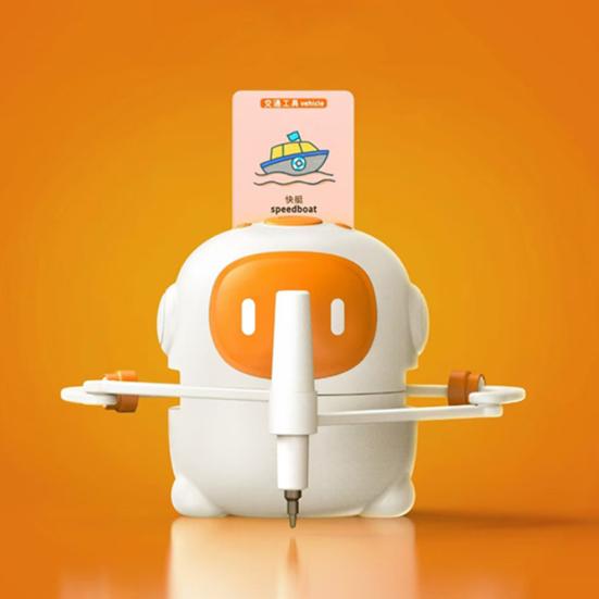 Kids Automatic Drawing Robot Toy with 100 Cards Interactive Educational Painting Robot Learning Toy Teaching