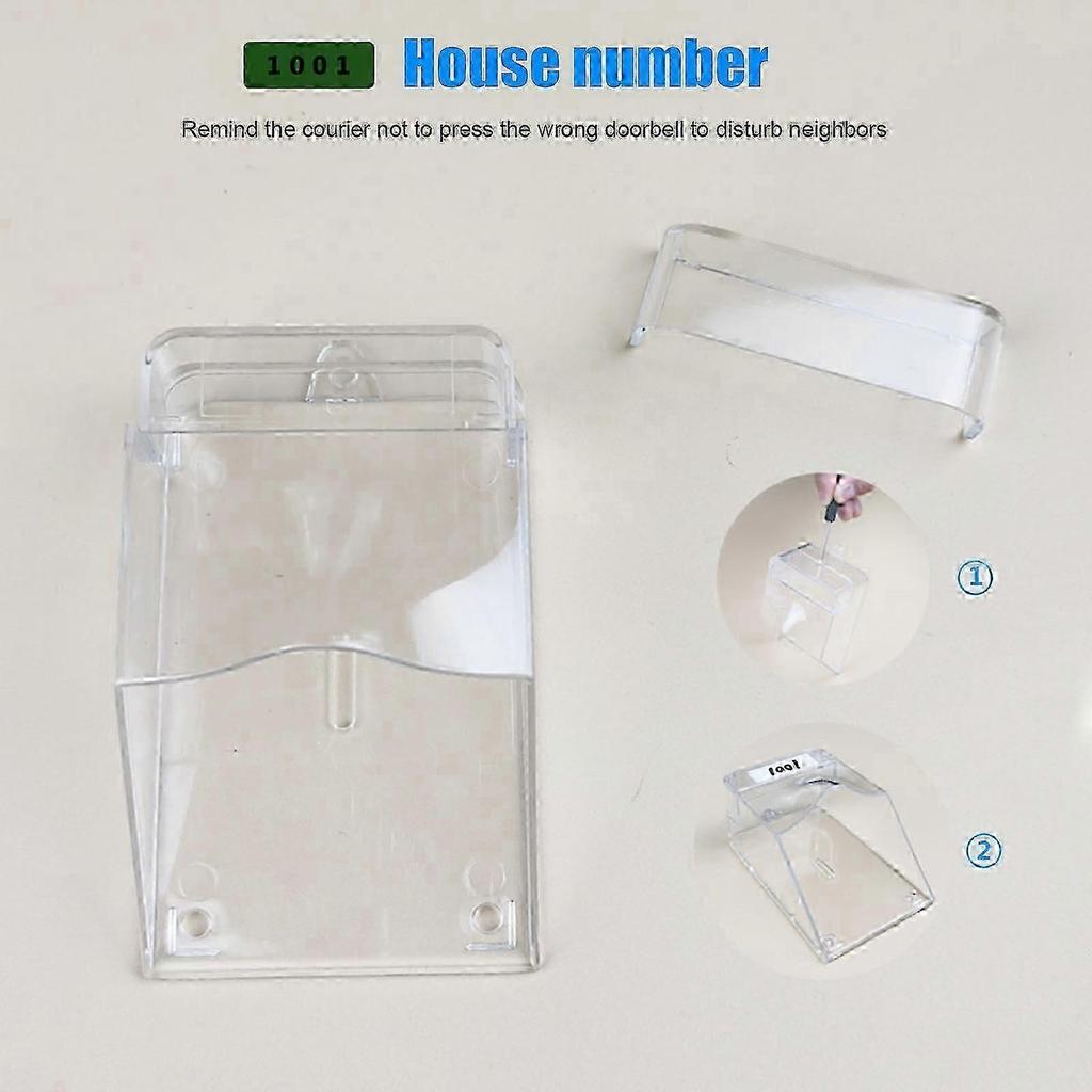 Clear Doorbell Cover Outdoor Transparent Waterproof Wireless DoorBell Cover Wall Mount Transmitter