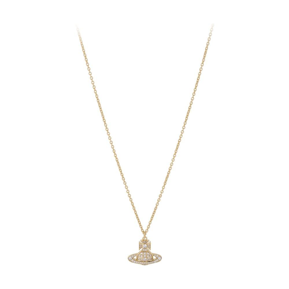 VIVIENNE WESTWOOD Women's Camel Bath Relief Gold/White Necklace 630203Bh R102