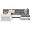 VidaXL Garden Lounge Set 5 Pcs White Solid Pine Wood, Outdoor Sofa Set, Garden Sofa Set, 3250501