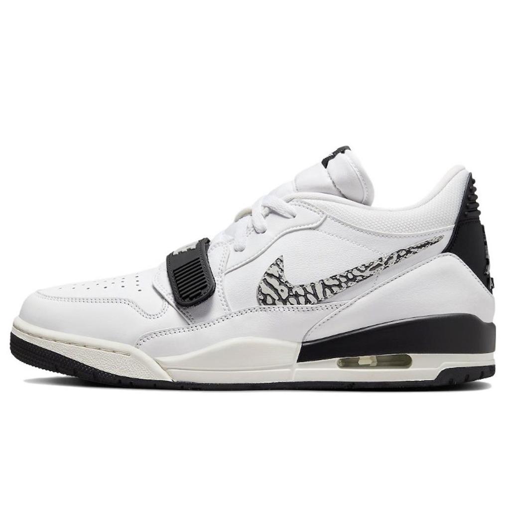 Jordan Legacy 312 Slip Resistant Slip Resistant Low top Vintage Basketball Shoes Men's White Black CD7069-110(Team40-)