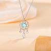 Fashion 925 Sterling Silver Dreamy Gradient Moonlight Dream Catcher Hollow Round Clavicle Chain Necklaces XL213