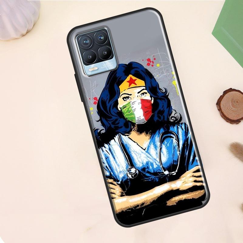 

Nurse Queen Doctor Hero Case For Realme C75 C63 C61 C55 C51 C53 C35 C65 C67 C71 11 12 13 14 15 Pro Plus GT6 GT7 Pro Realme C31