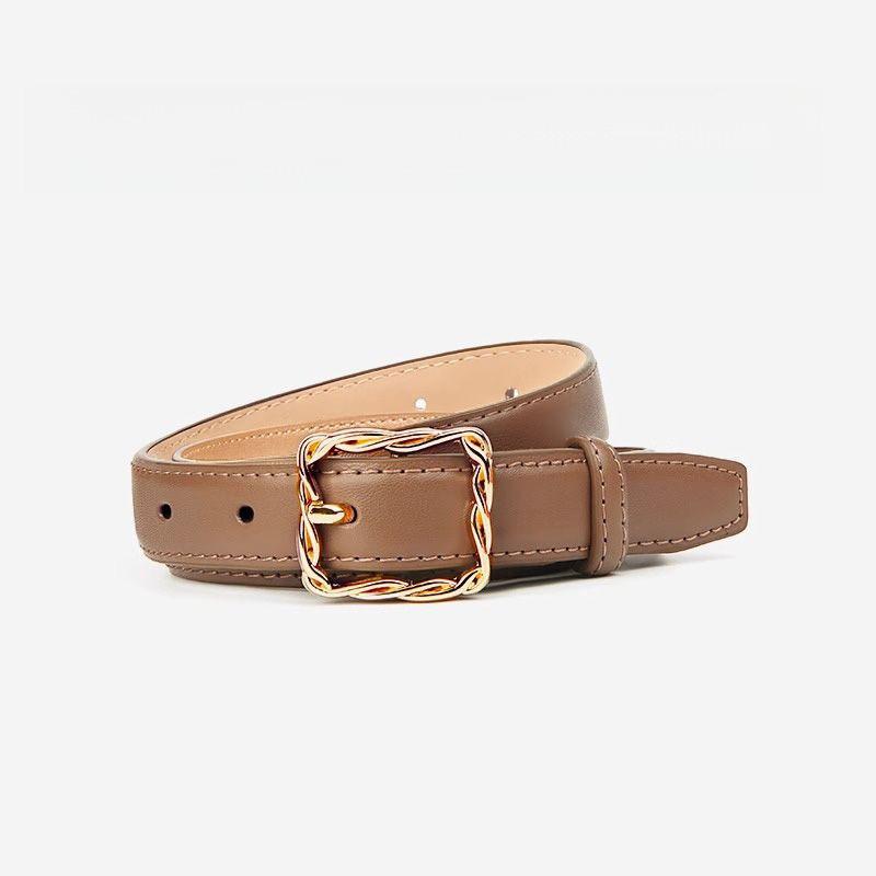 Women's 2024 Trendy Fashionable Summer Versatile Soft Cowhide Belt For Jeans